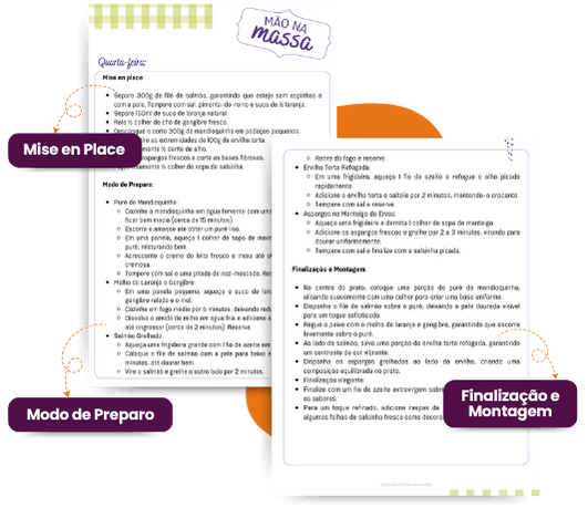 Receitas completas com passo a passo detalhado